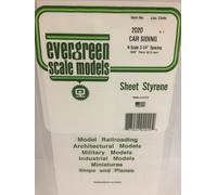 Evergreen EV2020 Feuille Rayée En Plastène Blanc 15x30cm 0,50mm