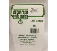 Evergreen EV2037 Feuille Rayé Styrène Blanc 15x30cm 0,50mm Échelle Ho Modélisme