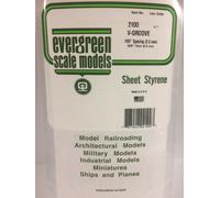 Evergreen Stoves Plaque polystyrôle EV2100 - Feuille rainurée en V 0,50 mm 2,5 mm 150×300 mm