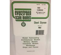 Evergreen EV4050 Feuille 1mm Fente À V 1,3mm Modélisme