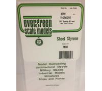 Evergreen EV4250 Feuille 1mm Fente À V 6,3mm Modélisme