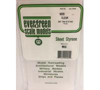 Evergreen EV9005 Polystyrène Trasp. 15x30cm Spess. 0,12mm (3pz) Modélisme