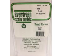 Evergreen EV9005 Polystyrène Trasp. 15x30cm Spess. 0,12mm (3pz) Modélisme