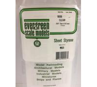 Evergreen EV9006 Polystyrène Trasp. 15x30cm Spess. 0,25mm (2pz) Modélisme
