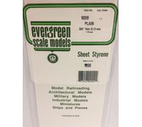 Evergreen EV9009 Polystyrène Blanc 15x30Cm Épaisseur 0,12Mm (3Pz) Modélisme