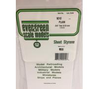 Evergreen EV9010 Polystyrène Blanc 15x30cm Spess. 0,25mm (4pz) Modélisme