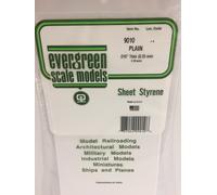 Evergreen EV9010 Polystyrène Blanc 15x30cm Spess. 0,25mm (4pz) Modélisme