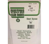 Evergreen EV9060 Polystyrène Blanc 15x30Cm Épaisseur 1,5Mm Modélisme
