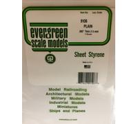 Evergreen EV9106 Polystyrène Blanc 20x53cm Épaisseur 1,5mm (2pz) Modélisme