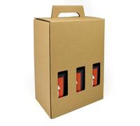 Evergreen Goods 330ml Porte-bouteilles de bière 2X- Peut contenir 6 bouteilles ou canettes - 3 fenêtres d'affichage - Porte-bouteilles en carton pour bière ale cidre - Home Brew Cadeaux Occasions
