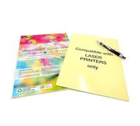 Evergreen Goods 50 Feuilles A4 Papier Vinyle Imperméable Auto-Adhésif | Transparent, Brillant | Imprimantes Laser | Impression Haute Définition | Idéal pour Étiquettes, Photos, Autocollants, DIY