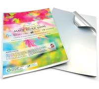 Evergreen Goods A4 10 Feuilles Imperméables | Papier Vinyle Argenté Mat Autocollant | ÉTiquettes Autocollantes Imprimables Au Jet D'encre Et Au Laser | Maison, Bureau Et Usage Polyvalent