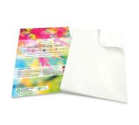 Evergreen Goods A4 100 Feuilles Vinyle Blanc Brillant Étanche Autocollant | Papier Résistant | Jet d'Encre & Laser | Imprimable | Idéal pour Étiquettes, Stickers, DIY & Personnalisation