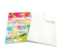 Evergreen Goods A4 Blanc Brillant Étanche Autocollant Vinyle | 50 Feuilles | Imprimable, Papier, Jet d'Encre & Laser | Étanche & Résistant | Idéal pour Étiquettes, Stickers, DIY & Personnalisation