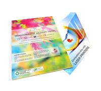 Evergreen Goods A4 Imperméables Papier Autocollant en Vinyle | 10 Feuilles | Transparent, Brillant | Imprimantes Laser | Étiquettes Graphiques HD | Pour Bricolage, Bureau Et Maison