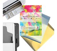Evergreen Goods Lot de 10 Feuilles de Vinyle A4 Holographique Imperméable | Facile à Couper et Désherber | Pour Cricut & Silhouette | Imprimable | Fabrication d'Autocollants (Lot d'Amour)