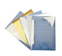 Evergreen Goods Lot de 10 feuilles de vinyle autocollant brillant A4 | Ensemble de Noël | Impression imperméable | Impression haute résolution jet d'encre et laser | adhésif solide finition métallique