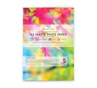 Evergreen Goods Lot de 100 feuilles de papier autocollant mat durable pour imprimantes à jet d'encre et laser, papier imprimable à dos adhésif, idéal pour les étiquettes personnalisées, les panneaux