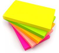 Evergreen Goods Lot De 1200 Grands Blocs De 1200 Notes Adhésives - 76 Mm X 127 Mm - Couleurs Fluo Brillantes - 100 Feuilles Par Bloc