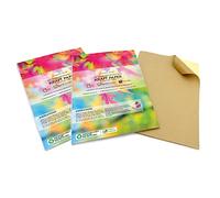 Evergreen Goods™ Lot de 2 x 50 feuilles de papier kraft mat adhésif autocollant | imprimables à jet d'encre et au laser - Graphiques, étiquettes de produit, machines de découpe, travaux manuels