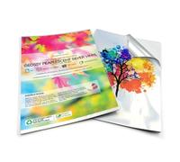 Evergreen Goods Lot de 20 feuilles A4 autocollantes en vinyle argenté brillant, imperméable, imprimable, compatible avec Cricut et Silhouette