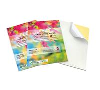 Evergreen Goods Lot de 20 Feuilles A4 Blanches Autocollantes Mat Imprimable Jet d’Encre & Laser Forte Adhérence Idéal pour Étiquettes, Stickers, Bureaux & Artisanat