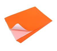 Evergreen Goods Lot de 20 Feuilles A4 Orange Fluorescent Papier Autocollant | Fluo | Compatible Machine de Découpe Découpeurs Silhouette | Imprimables au Laser | Étiquettes Autocollantes