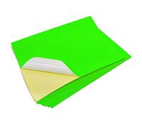 Evergreen Goods Lot de 20 feuilles d'autocollants A4 en papier fluorescent vert fluo | Étiquettes autocollantes imprimables au laser | Compatible avec les machines de découpe | Découpeurs Silhouette