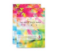 Evergreen Goods Lot de 200 feuilles de papier autocollant mat durable pour imprimantes à jet d'encre et laser, papier imprimable à dos adhésif, idéal pour les étiquettes personnalisées, les panneaux