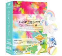 Evergreen Goods Lot de 2x50 Feuilles A4 Blanc Brillant Adhésif Autocollant