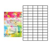 Evergreen Goods Lot de 30 Feuilles de Papier Autocollant Prédécoupé A4 | Étiquettes d'Impression Multi-Usages, Dos Adhésif Puissant | Imprimable Jet d'Encre et Laser | 65 par A4 (5 x 13) Blanc Mat