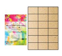 Evergreen Goods Lot de 30 feuilles de papier kraft mat auto-adhésif pour imprimante à jet d'encre et laser Format A4 3 x 6 18 étiquettes par A4