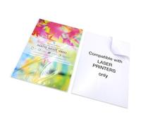 Evergreen Goods Lot de 50 feuilles d'autocollants en vinyle blanc mat A4 | Imprimables au laser uniquement | Feuilles autocollantes imperméables | Convient pour Cricut et Silhouette