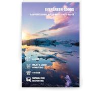 Evergreen Goods Lot de 50 Feuilles de Papier Photo A4 Double Face 140 GSM | Impression Jet d'Encre et Laser, Papier Photo 140 g/m² Haute Résolution pour Scrapbooking, Cartes et Travaux Manuels