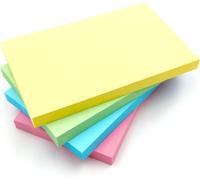 Evergreen Goods Ltd 12 Blocs De Notes Autocollantes Amovibles Pastel76 Mmx127 Mm 3x 5 100 Feuilles Par BlocCouleurs Assorties : Jaune,Rose,Vert,BleuRappels Jot,Listes De Contrôle,