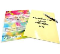 Evergreen Goods Ltd 20 Sheets A4 Glossy Transparent Waterproof Self Adhesive Vinyl Printing Paper For Laser Printers Self Adhesive Sheets For Picture And Photo Printing