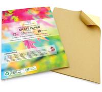Evergreen Goods Ltd 30 Sheets A4 Kraft Paper Sticker Matte Printable Paper For Inkjet & Laser Printers Perfect For Crafts, Labels & Decoration