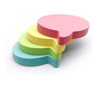 Evergreen Goods Ltd 4 Paquets De Notes Autocollantes-Lot De 4 Blocs (100 Feuilles Chacun-400 Feuilles) -Notes Adhésives En Forme De Bulles D'air Pour Le Bureau Et L'école-Pastel