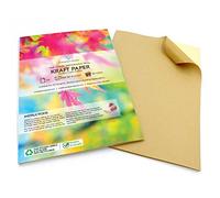 Evergreen Goods Ltd A4 Kraft Autocollant Imprimable Mat | 30 Feuilles | Papier pour Imprimantes Jet d'Encre & Laser | Parfait pour Artisanat, Étiquettes & Décoration