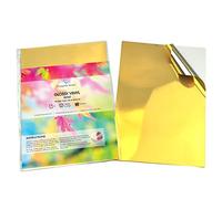 Evergreen Goods Ltd A4 Vinyle Autocollant Doré Brillant - 10 Feuilles | Papier Imperméable, Imprimantes Jet d'Encre & Laser | Dos Adhésif | Étiquettes Personnalisables | Impression à Domicile
