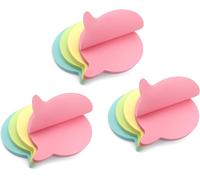 Evergreen Goods Ltd Evergreen Goods 12 Blocs De Notes Autocollantes En Forme De Bulle De ParoleAdhésif Amovible Couleurs Assorties (Jaune,Rose,Bleu,Vert)100 Feuilles Par Bloc 76x76mm (3""X3