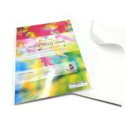 Evergreen Goods Ltd Lot de 10 feuilles A4 autocollantes en vinyle blanc mat imprimables à jet d'encre | Papier autocollant imperméable en PVC | Idéal pour créer des panneaux, des étiquettes et des