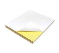 Evergreen Goods Ltd Lot de 500 Feuilles de Papier Autocollant Blanc Mat A4 avec étiquette autocollante entièrement Personnalisable - Impression (écrire ou Dessiner)