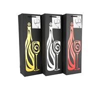Evergreen Goods Ltd Lot de 6 Sacs de Transport pour Bouteille de vin avec étiquette Cadeau et poignées, Motif Tourbillon pour Anniversaire, Occasions spéciales, 39 cm x 12 cm x 9 cm, Taille Unique