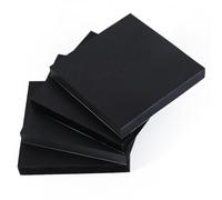 Evergreen Goods Notes Adhésives Noires 76 x 76 mm, Lot de 400 Feuilles | 4 Blocs de Notes Adhésives Amovibles, 100 Feuilles par Bloc pour Mémos Uniques, Rappels et Expression Créative