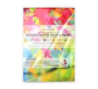 Evergreen Goods Papier Autocollant A3 Blanc Brillant | 100 Feuilles | Imprimantes jet d'encre et laser | Papier photo graphique HD | Étiquettes personnalisées | Dos collant | Imperméable