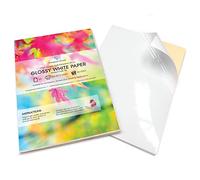 Evergreen Goods Papier Autocollant Blanc Brillant A4 800 Feuilles pour Imprimantes Jet d’Encre & Laser Finition Brillante, Autocollant Permanent, Étanche, Idéal pour Étiquettes, Stickers & Bureaux