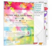 Evergreen Goods Papier Photo Imprimable Autocollant Blanc Brillant A4 10 Feuilles-Résistant Aux Éclaboussures Imprimantes À Jet D'Encre Et Laser Bureau À Domicile Et Projets D'Artisanat