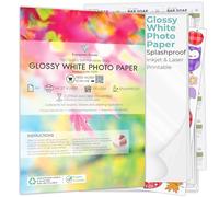 Evergreen Goods Papier photo imprimable autocollant blanc brillant A4 10 feuilles - Résistant aux éclaboussures | Imprimantes à jet d'encre et laser | Bureau à domicile et projets d'artisanat