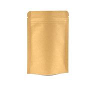 Evergreen Goods Sacs de stockage de qualité alimentaire en kraft marron, doublés d'une feuille d'aluminium, réutilisables, sacs d'emballage pour grains de café, noix, snack, 50 sachets de 110x185x45mm